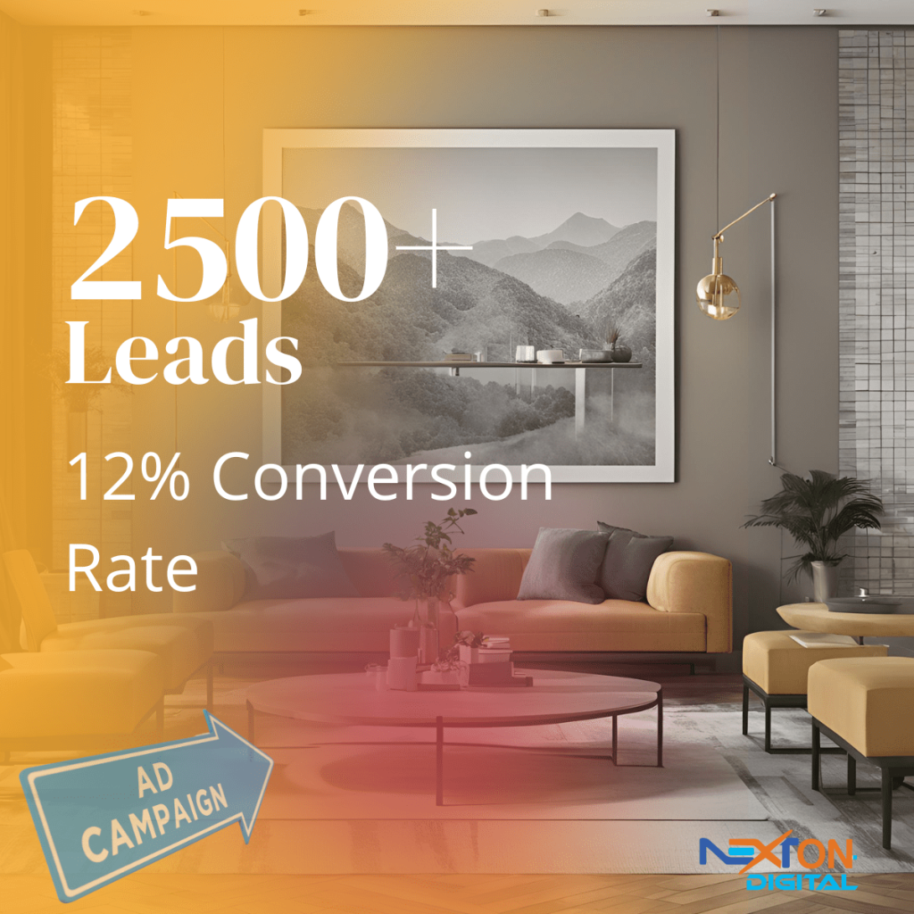 NextOn Digital Generates 2,500+ High-Quality Leads for Luxury Interior Design Company with 12% Conversion Rate